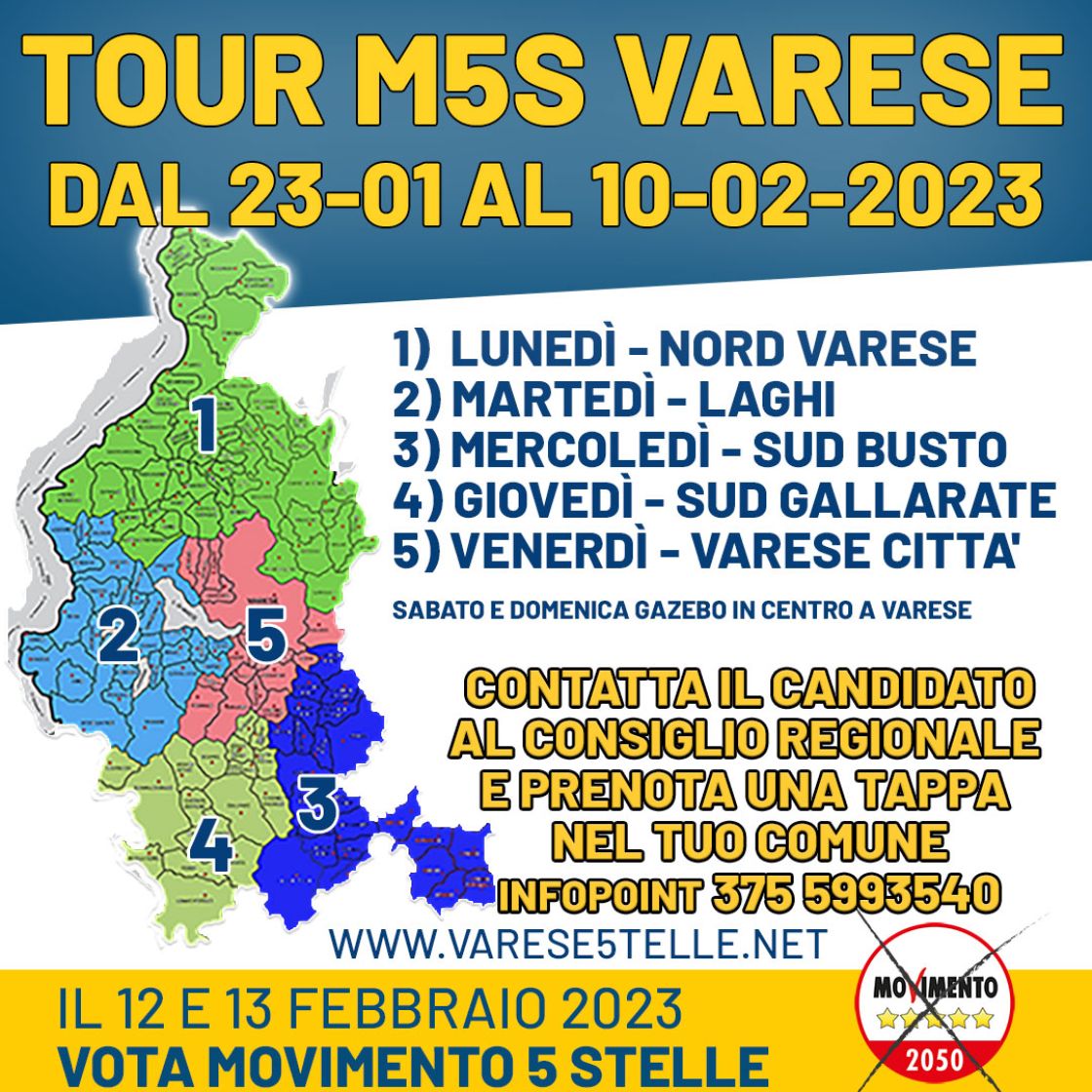 Tour M5S Varese